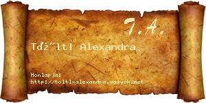 Töltl Alexandra névjegykártya